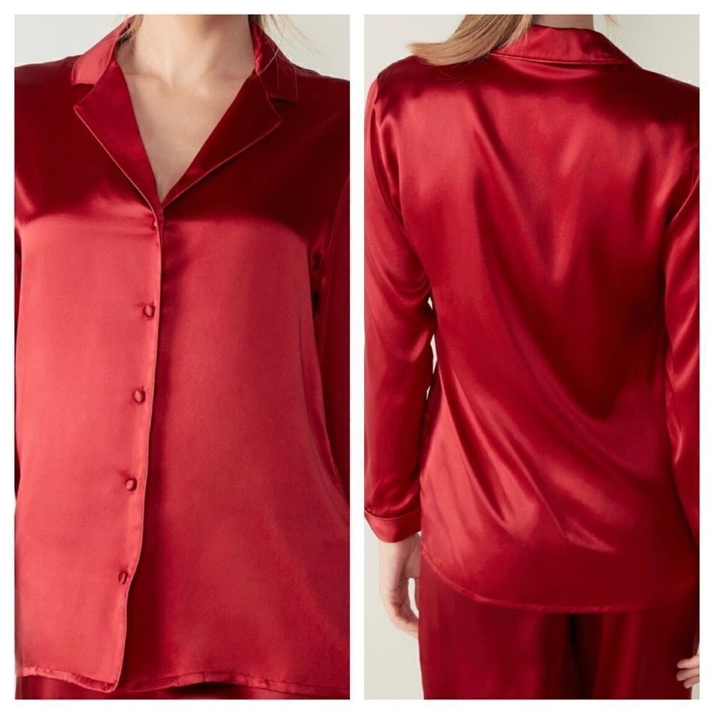 Intimissimi Mannish-Cut Jacket in Silk Satin